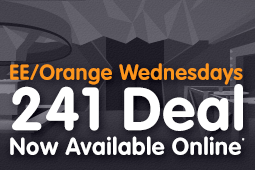 Orange Wednesday '241' offer at Cineworld
