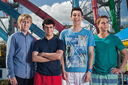Lads encore! The Inbetweeners 2 actors James Buckley, Simon Bird, Joe Thomas and Blake Harrison admit they love to hang out