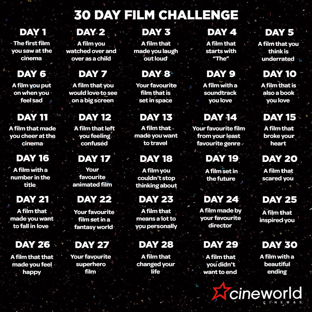 Cineworld 30 Day Film Challenge