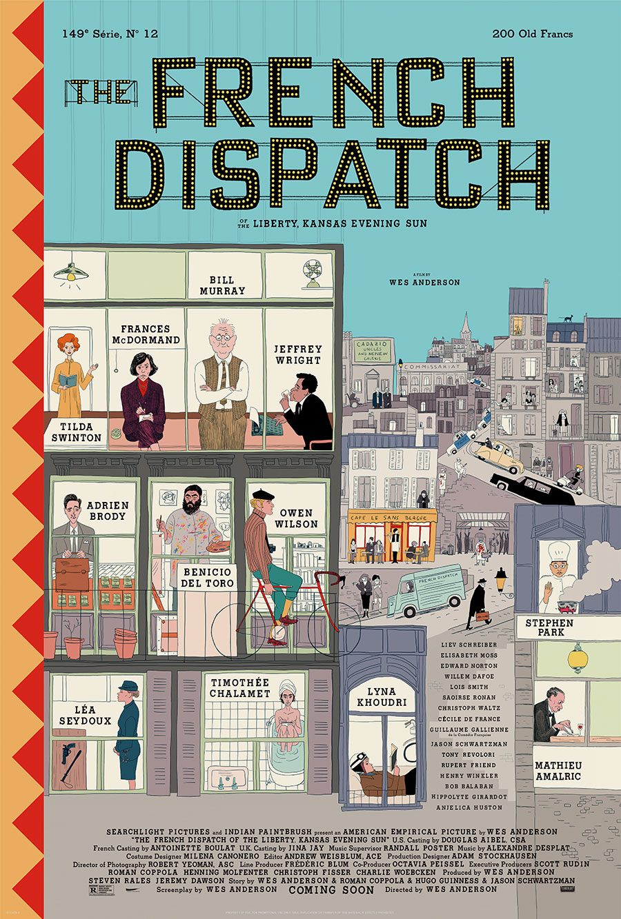 The French Dispatch Wes Anderson movie poster