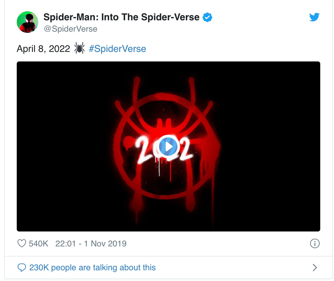 Spider-Man: Into the Spider-Verse 2 begins production